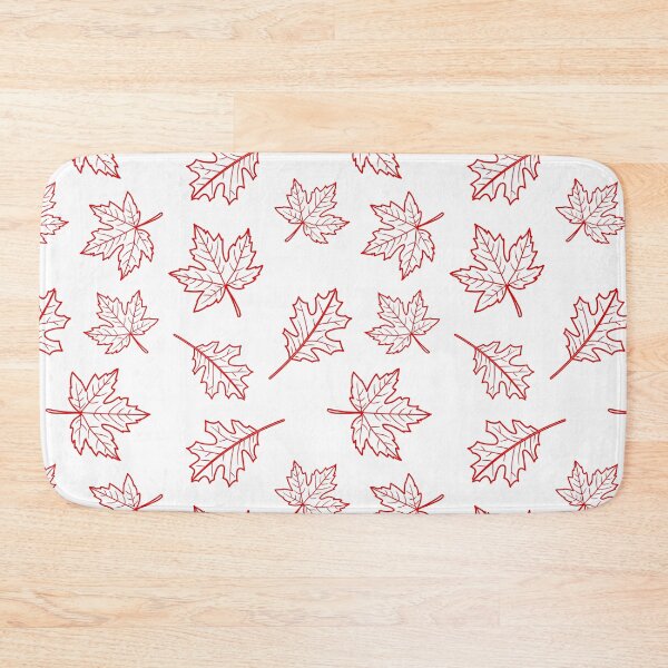 Item preview, Red and White Fall Leaves Pattern designed and sold by SolGalaxyDesign.