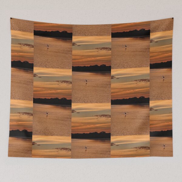 Item preview, Brolga in the Middle of the Beach – Far North Queensland Sunset designed and sold by pbchan.