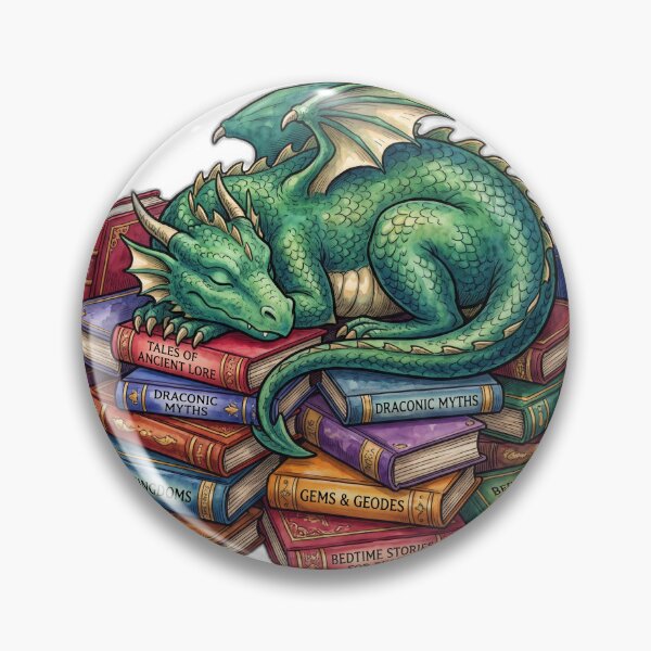 Item preview, Book Hoarding Dragon - Fantasy Reader designed and sold by ryanguas.