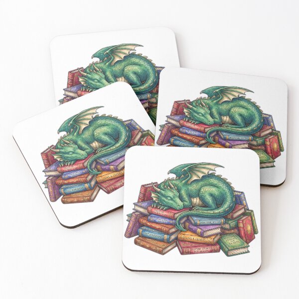 Item preview, Book Hoarding Dragon - Fantasy Reader designed and sold by ryanguas.