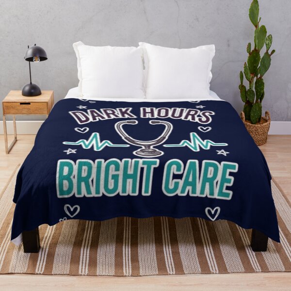 Item preview, Dark Hours Bright Care Night Shift Nurse Healthcare Worker Gift Tshirt designed and sold by HopeAndHustle.