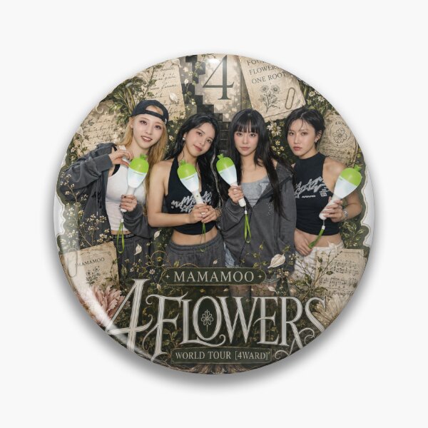 Item preview, MAMAMOO 4 Flowers world tour 4ward vintage botanical collage designed and sold by Valereekmerch.