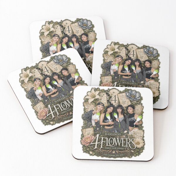 Item preview, MAMAMOO 4 Flowers world tour 4ward vintage botanical collage designed and sold by Valereekmerch.
