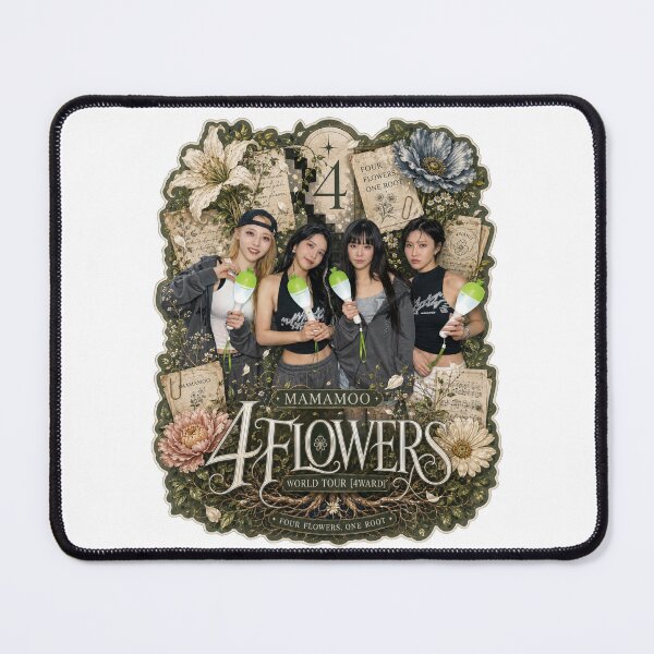 Item preview, MAMAMOO 4 Flowers world tour 4ward vintage botanical collage designed and sold by Valereekmerch.
