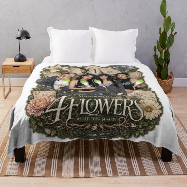 Item preview, MAMAMOO 4 Flowers world tour 4ward vintage botanical collage designed and sold by Valereekmerch.