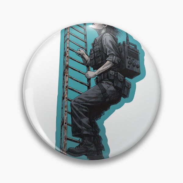 Item preview, Female technician climbing metal as isolated object designed and sold by Creative88Art.