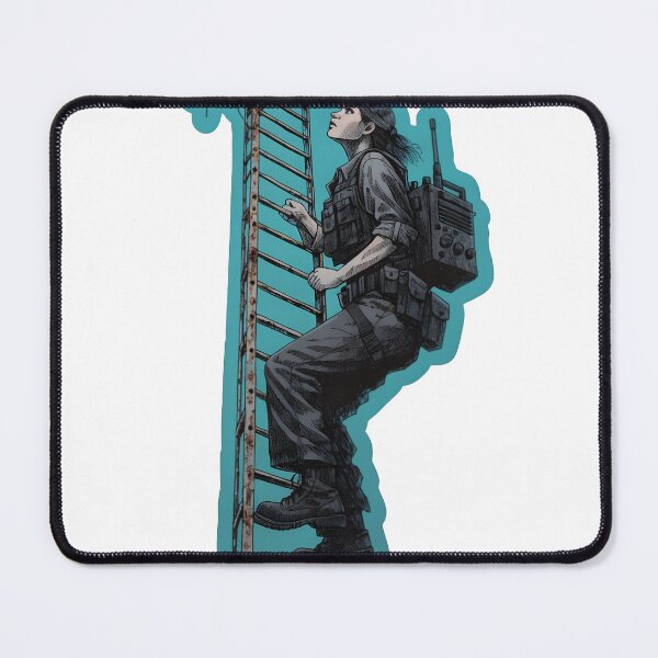 Item preview, Female technician climbing metal as isolated object designed and sold by Creative88Art.
