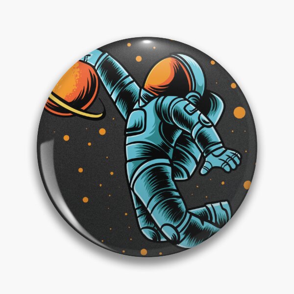 Item preview, Orange and Blue Illustrated Astronaut T-Shirt designed and sold by SVSocialH.