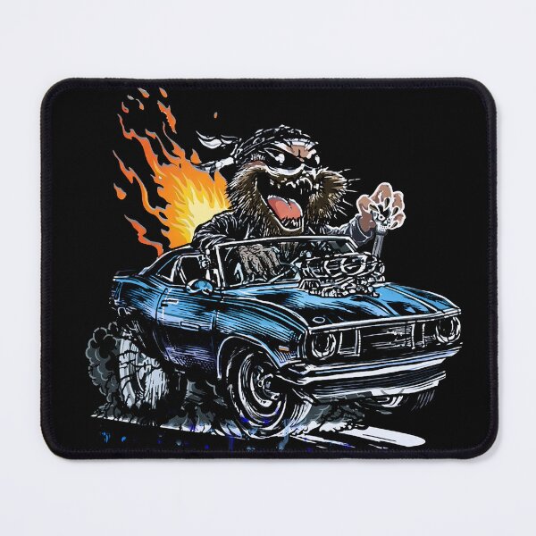 Item preview, Retro Muscle Car Monster Cartoon Stippled Art Sticker designed and sold by sunnthreads.