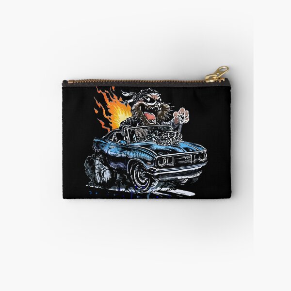 Item preview, Retro Muscle Car Monster Cartoon Stippled Art Sticker designed and sold by sunnthreads.