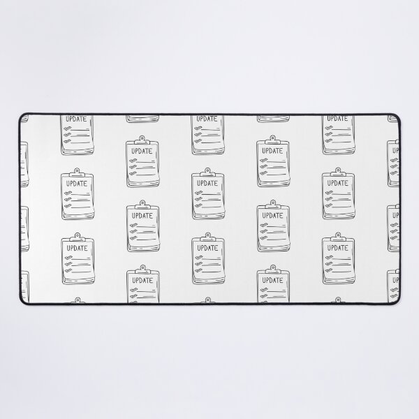 Item preview, A document labeled update clipped firmly on clipboard designed and sold by rasagamastore.