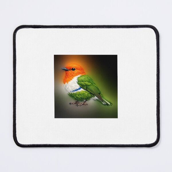 Item preview, Vibrant Orange White Green Bird Art – Colorful Nature T‑Shirt Design designed and sold by EdgeSphere.