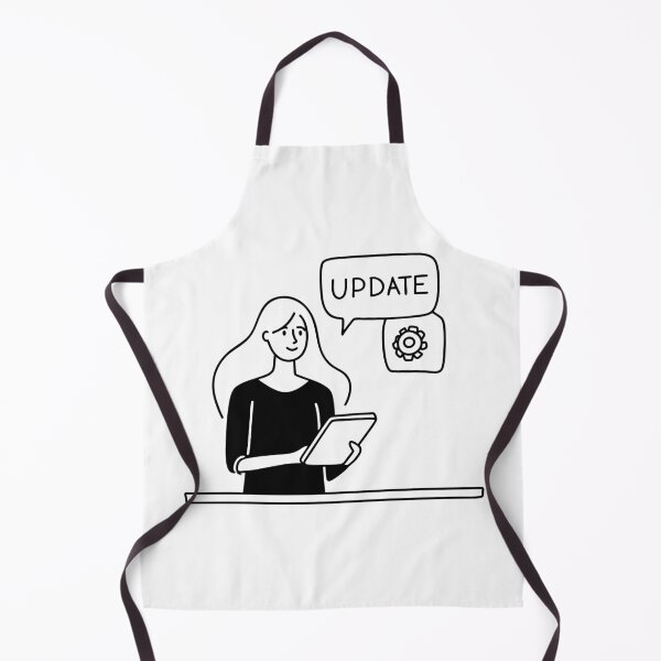 Item preview, Someone holding a tablet while standing next to update notes designed and sold by rasagamastore.