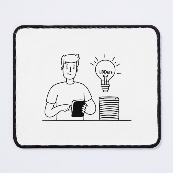 Item preview, A tablet held beside printed software update steps designed and sold by rasagamastore.