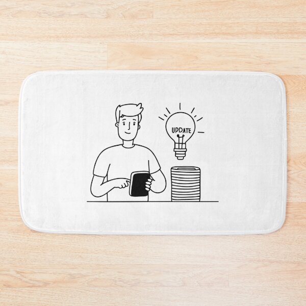 Item preview, A tablet held beside printed software update steps designed and sold by rasagamastore.