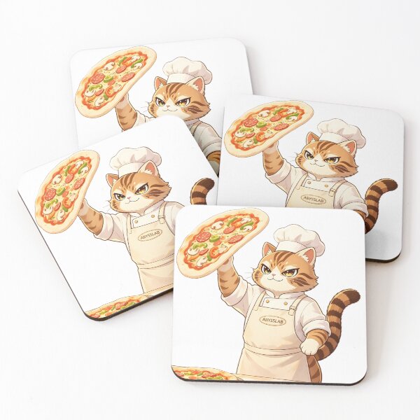 Item preview, The Pizza Master - Cute Felis Nigripes Chef Cat designed and sold by ABYSSLAB.