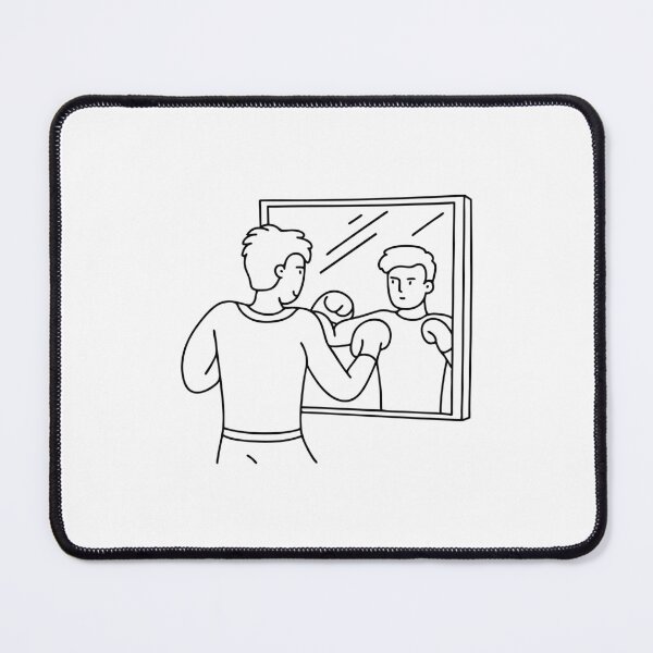 Item preview, A person throwing an uppercut while facing a mirror designed and sold by rasagamastore.