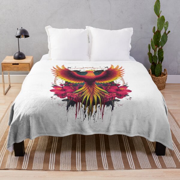 Item preview, Colorful Phoenix Bird with Floral Fantasy Art T-Shirt | Vibrant Mythical Firebird Illustration designed and sold by Wirath Shop.