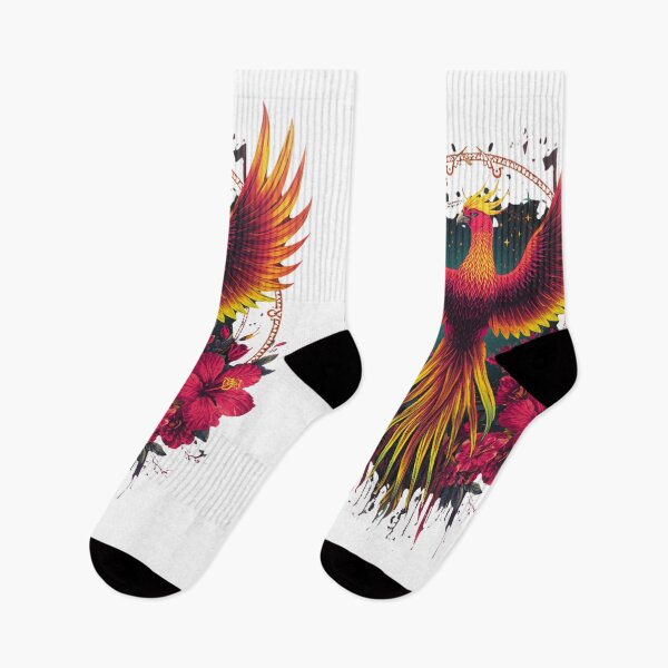 Item preview, Colorful Phoenix Bird with Floral Fantasy Art T-Shirt | Vibrant Mythical Firebird Illustration designed and sold by Wirath Shop.
