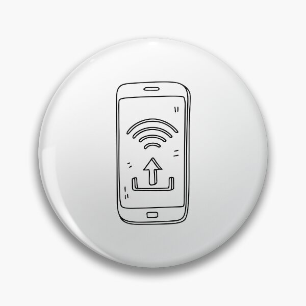 Item preview, A phone on Wi Fi with its upload icon blinking designed and sold by rasagamastore.