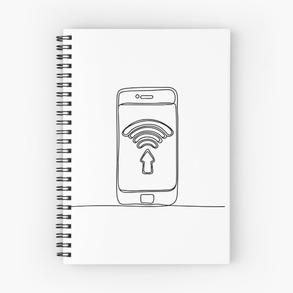 Item preview, A mobile device linked to Wi Fi showing a flashing upload symbol designed and sold by rasagamastore.