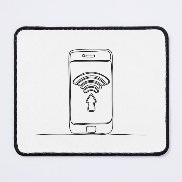 Item preview, A mobile device linked to Wi Fi showing a flashing upload symbol designed and sold by rasagamastore.