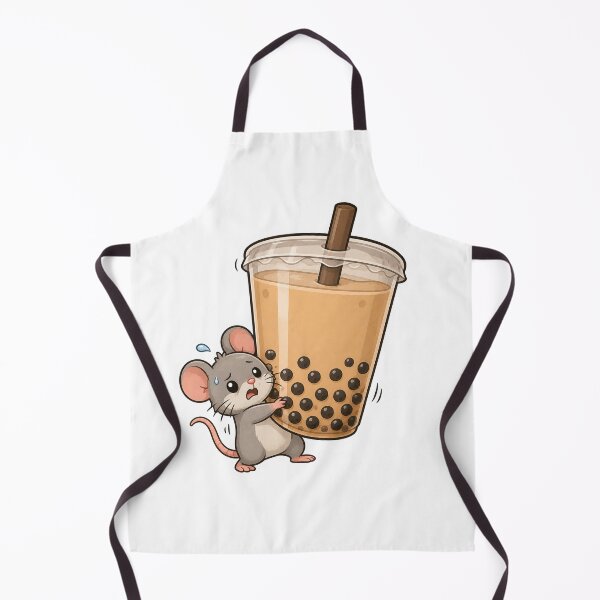 Item preview, Cute Mouse Carrying Giant Bubble Tea Sticker designed and sold by PawsGiggles.