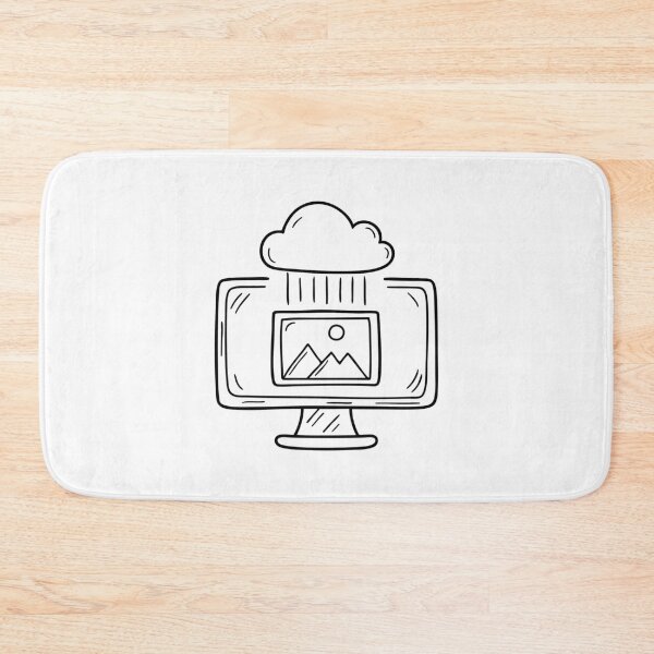 Item preview, An image icon being moved into a cloud folder on the screen designed and sold by rasagamastore.