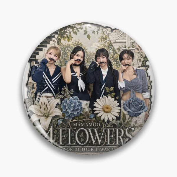 Item preview, MAMAMOO OT4 4 Flowers world tour garden aesthetic poster designed and sold by Valereekmerch.