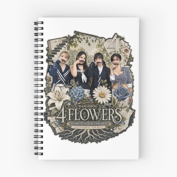 Item preview, MAMAMOO OT4 4 Flowers world tour garden aesthetic poster designed and sold by Valereekmerch.