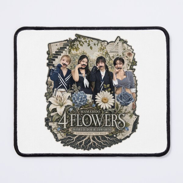 Item preview, MAMAMOO OT4 4 Flowers world tour garden aesthetic poster designed and sold by Valereekmerch.