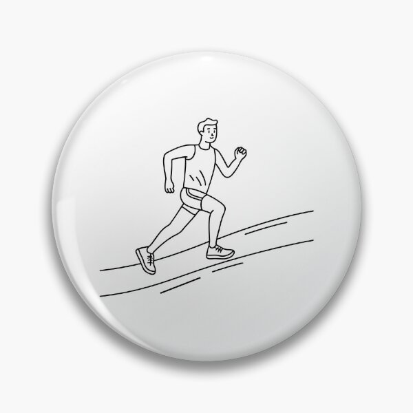 Item preview, A jogger heading uphill along a park trail designed and sold by rasagamastore.