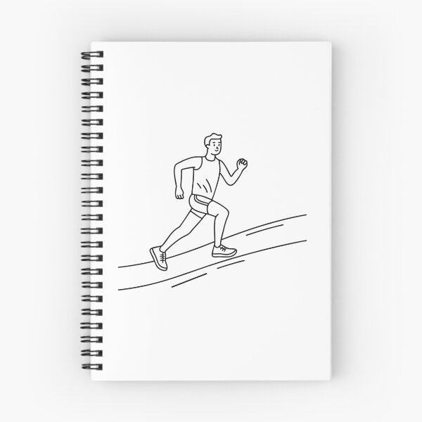 Item preview, A jogger heading uphill along a park trail designed and sold by rasagamastore.