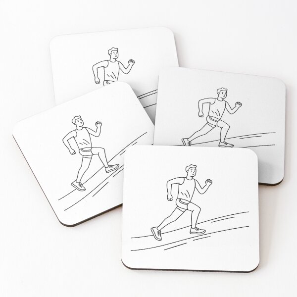 Item preview, A jogger heading uphill along a park trail designed and sold by rasagamastore.
