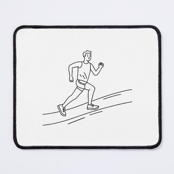 Item preview, A jogger heading uphill along a park trail designed and sold by rasagamastore.