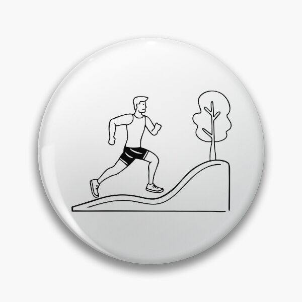 Item preview, A runner climbing a sloped path in the park designed and sold by rasagamastore.