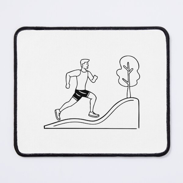 Item preview, A runner climbing a sloped path in the park designed and sold by rasagamastore.