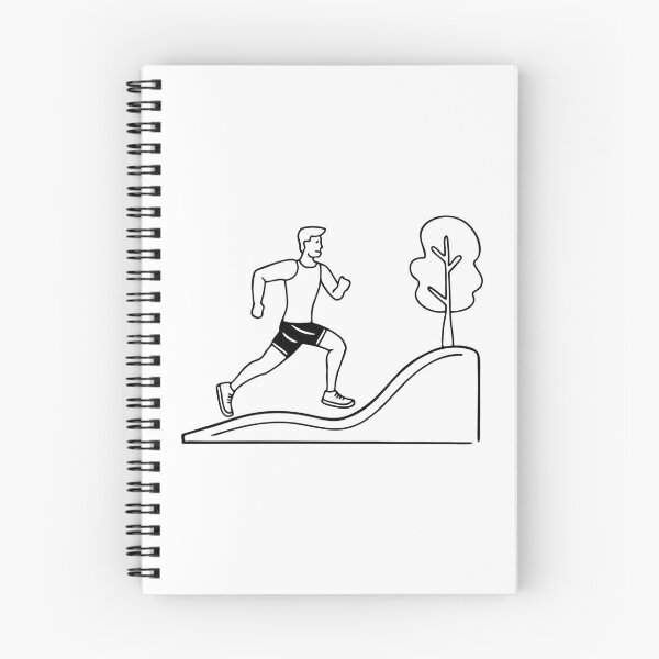 Item preview, A runner climbing a sloped path in the park designed and sold by rasagamastore.
