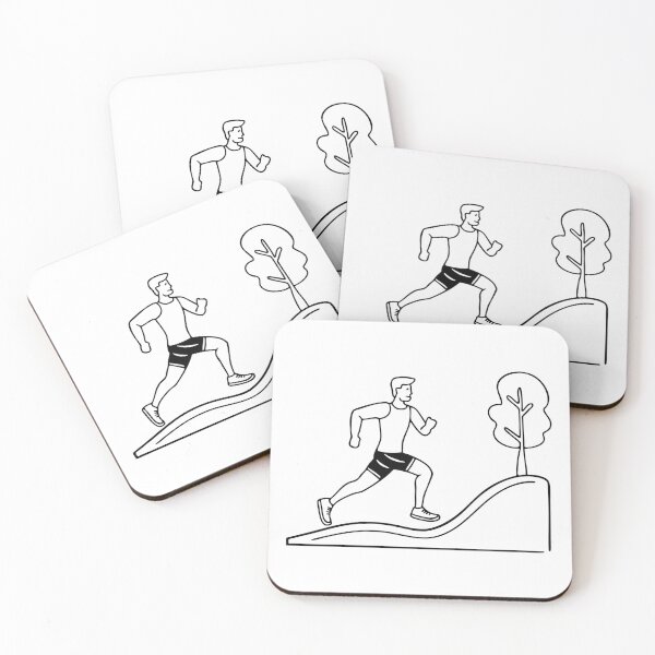 Item preview, A runner climbing a sloped path in the park designed and sold by rasagamastore.