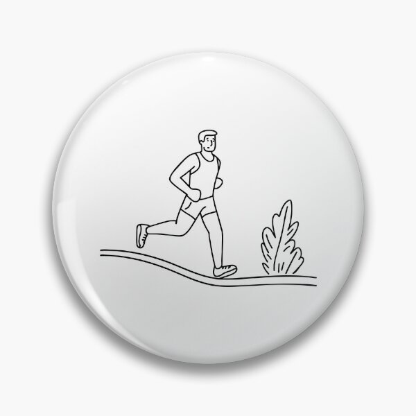 Item preview, A person running up a hill on a curved park trail designed and sold by rasagamastore.