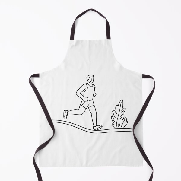 Item preview, A person running up a hill on a curved park trail designed and sold by rasagamastore.