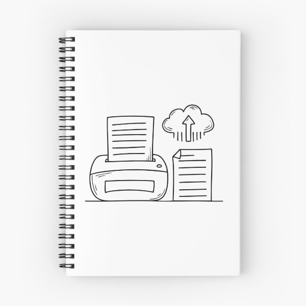 Item preview, A printed page beside a printer marked upload to cloud designed and sold by rasagamastore.