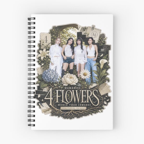 Item preview, MAMAMOO World Tour 4ward 4 Flowers vintage scrapbooking art designed and sold by Valereekmerch.