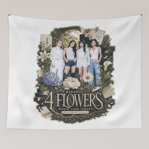 Item preview, MAMAMOO World Tour 4ward 4 Flowers vintage scrapbooking art designed and sold by Valereekmerch.