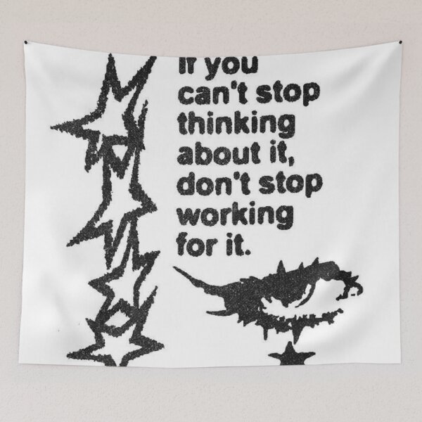 Item preview, Don't Stop Working For It - Y2K Hustle Quote designed and sold by BubbleStickerStreet.