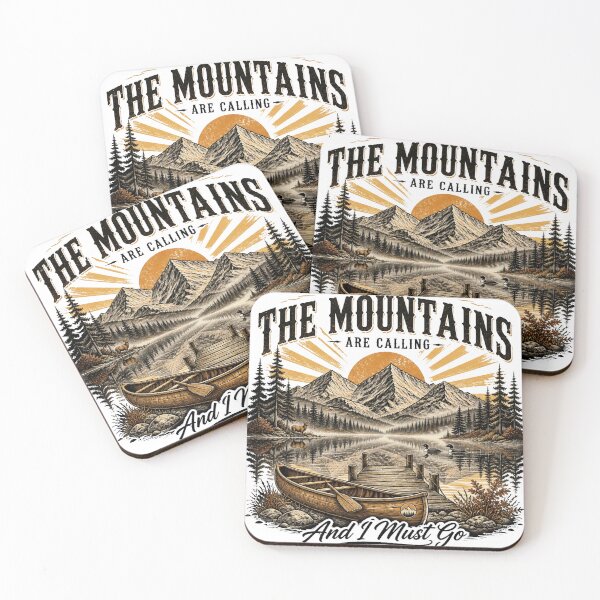 Item preview, The Mountains Are Calling – Vintage Canoe Adventure designed and sold by Cavalier-org.