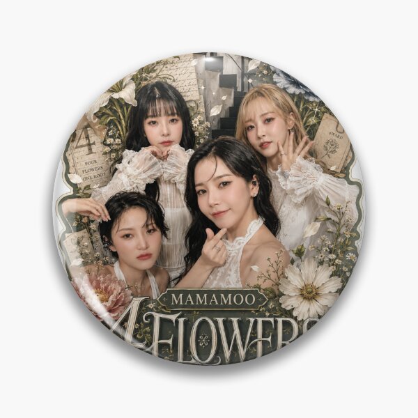 Item preview, MAMAMOO 4 Flowers OT4 vintage botanical wall poster designed and sold by Valereekmerch.
