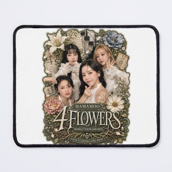 Item preview, MAMAMOO 4 Flowers OT4 vintage botanical wall poster designed and sold by Valereekmerch.
