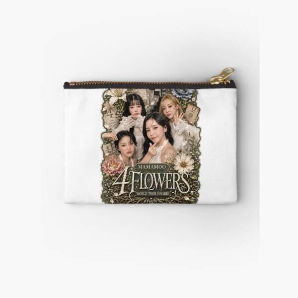 Item preview, MAMAMOO 4 Flowers OT4 vintage botanical wall poster designed and sold by Valereekmerch.