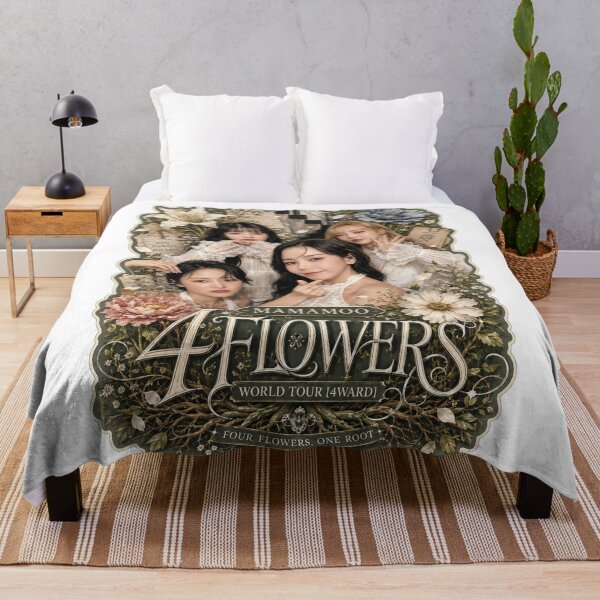 Item preview, MAMAMOO 4 Flowers OT4 vintage botanical wall poster designed and sold by Valereekmerch.